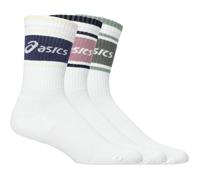 ASICS Logo Crew Socks 3-Pack White Size 47-49 (EU) - Comfortable Running and Training Socks for Optimal Performance