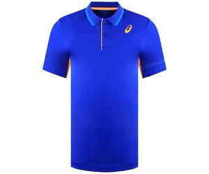 Asics Logo Mens Blue Padel Polo Shirt