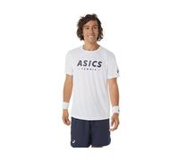 ASICS MEN COURT TENNIS GRAPHIC TEE Brilliant White 2XL