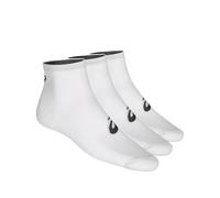 Asics Men's Quarter Running Socks UK 11.5-13 White Cushioned 3 Pack Gym Sport