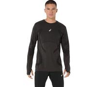 Asics Mens Running Road Seamless Long Sleeve T-Shirt, Black, Size M, Men Black