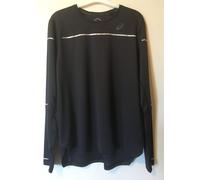ASICS Mens Running Top Long Sleeve Lite-Show Reflective BNWT RRP £48.95 Black