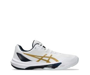 ASICS Men's Sky Elite FF 3 Sneaker, White/Pure Gold, 5 UK