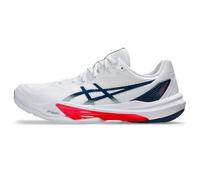 ASICS Men's Sky Elite FlyteFoam 3 Volleyball Shoes, White/Mako Blue, 10.5 UK