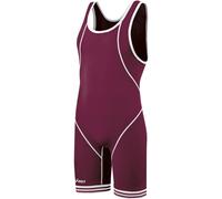 ASICS Men's Snap Down Wrestling Singlet Cardinal/White X-Small