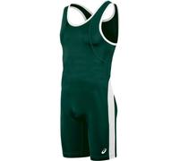 ASICS Men's T-back Performance Wrestling Singlet Forest/White X-Small