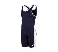 ASICS Men's T-back Performance Wrestling Singlet, Navy/White, X-Large