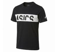 ASICS Mens T Shirt 2XL Black Breathable Cotton Jersey Regular Fit Logo