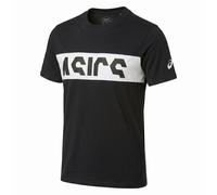ASICS Mens T Shirt 2XL Black Breathable Cotton Jersey Regular Fit Logo