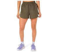 Asics Nagino Run Adjustable 4in Shorts Green S Woman