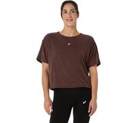 Asics Nagino Run Adjustable SS Top short-sleeve tee brown women, Size M