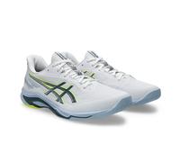 Asics Netburner Ballistic FF 4 Men's Court Shoes | UK 7 in White/Raw Indigo