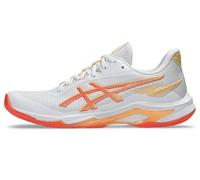 ASICS Women's Netburner Ballistic FF 4 Sneaker, White Vivid Coral, 5.5 UK