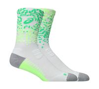 ASICS Performance Run Sock Crew - Mixte - White / Grey / Green - size L- model 2026 L