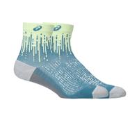 Asics Performance Run Quarter Socks | UK L in Illuminate Yellow/Foggy Teal