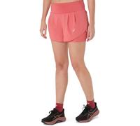 ASICS Road 2-in-1 3.5 Inch Shorts, Size L - Dark Pink Clay for Comfortable Running Training