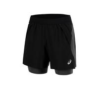 ASICS Road 2in1 5in Running Shorts Men - Black, Dark Grey, Size XS