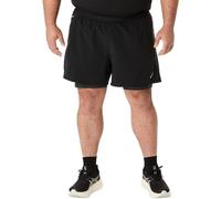 ASICS Road 2in1 5in Running Shorts Men - Black, Dark Grey, Size XL