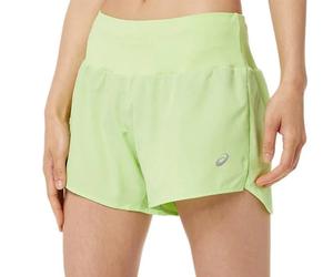 Asics Road 3.Womens Running Shorts Green 5 Inch Lightweight Lined Breathable Run