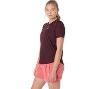 ASICS Road Running Shirt Women - Dark Red, Size S