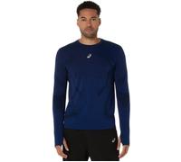 ASICS Road Seamless LS Top - Men's Blue Long Sleeve for Comfortable Running Training, Size XL