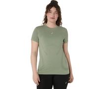 ASICS Road Seamless Tee Running Shirt Women - Grey, Blue, Size S