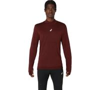 ASICS Road Winter Seamless Running Shirt Men - Wine Red, Size XL