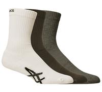 ASICS SPORT 3 PACK CREW SOCK Mantle Green/Birch/Brown Stone M