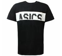 Asics Sports Logo Mens Tee Large Training T-Shirt Black-White New £12.99