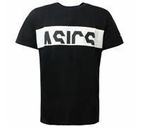 Asics Sports Logo Mens Tee Large Training T-Shirt Black-White New £12.99
