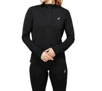 ASICS Top T-shirt Women's Size XL Black CORE LS 1/2 ZIP TOP Running Gym NEW