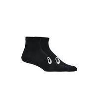 Asics Unisex Running 3 Pack Quarter Socks, Black, Size M, Men Black