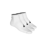Asics Unisex Running 3 Pack Quarter Socks - White, White, Size S, Men White