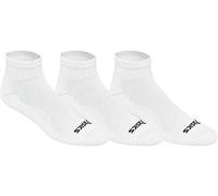 Asics Women's Cushion Quarter Socks Pack Of 3 Medium White