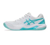 ASICS Women's Gel-Dedicate 8 Pickleball Sneaker, White/Energy Aqua, 6 UK