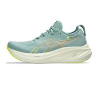 ASICS Women's Gel-Nimbus 26 Running Shoe, Light Celadon/Safety Yellow, 6 UK