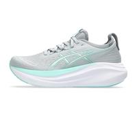 ASICS Women's Gel-Nimbus 27 Running Shoe, Piedmont Grey/Illuminate Mint, 8 UK