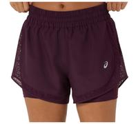 Asics - Women's Nagino Run 2in1 Short - Running shorts size S, purple