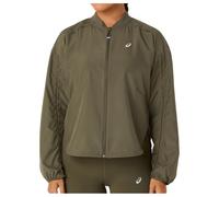 Asics - Women's Nagino Run Adjustable Jacket - Running jacket size XS, olive/brown
