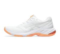 Asics Women's Netburner Ballistic FlyteFoam 3 Volleyball Shoe, White/Glacier Grey, 13