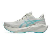 ASICS Women's NOVABLAST 6 Running, Soft Oat/Energy Aqua, 8