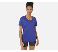 Asics womens Race V Neck Short Sleeve Running T-Shirt Top Small Blue New