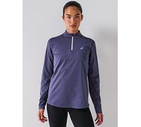 Asics Womens Running Core Long Sleeve 1/2 Zip Winter Top, Blue, Size Xs, Women Blue