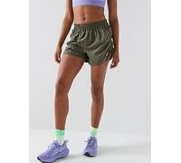 Asics Womens Running Nagino Adjustable 4Inch Shorts, Khaki, Size L, Women Khaki