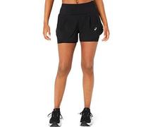 Asics Womens Running Road 2In1 Shorts - Black, Black, Size M, Women Black