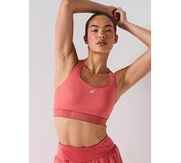 Asics Womens Running Road Compression Sports Bra - Pink, Pink, Size L, Women Pink