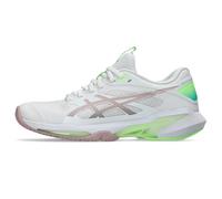 ASICS Women's Solution Speed FF 4 Tennis Shoes, White/Morganite, 8