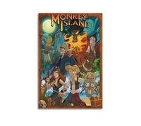ASIDANDV Video Game Monkey Island Little Heroes Poster Poster Decorative Painting Canvas Wall Posters And Art Picture Print Modern Family Bedroom Decor Posters 24x36inch(60x90cm)