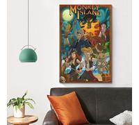 ASIDANDV Video Game Monkey Island Little Heroes Poster Poster Decorative Painting Canvas Wall Posters And Art Picture Print Modern Family Bedroom Decor Posters 20x30inch(50x75cm)
