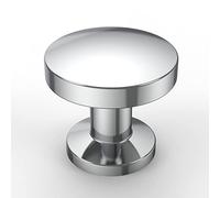 Asidrama 10pcs Polished Chrome Cabinet Knobs, Zinc Material, for Kitchen Cabinets, Drawers, Dressers - 1.2inch Diameter, 28mm Height
